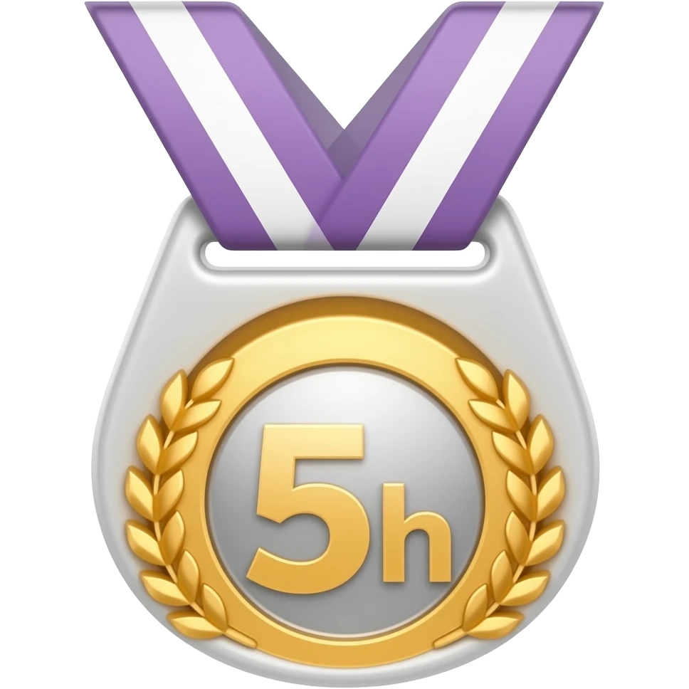 5 place medal purple emoji