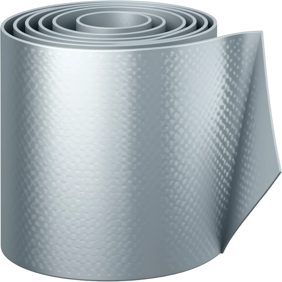 rolled metal sheet very soft textures no hard edges and reflections, cartoon style emoji