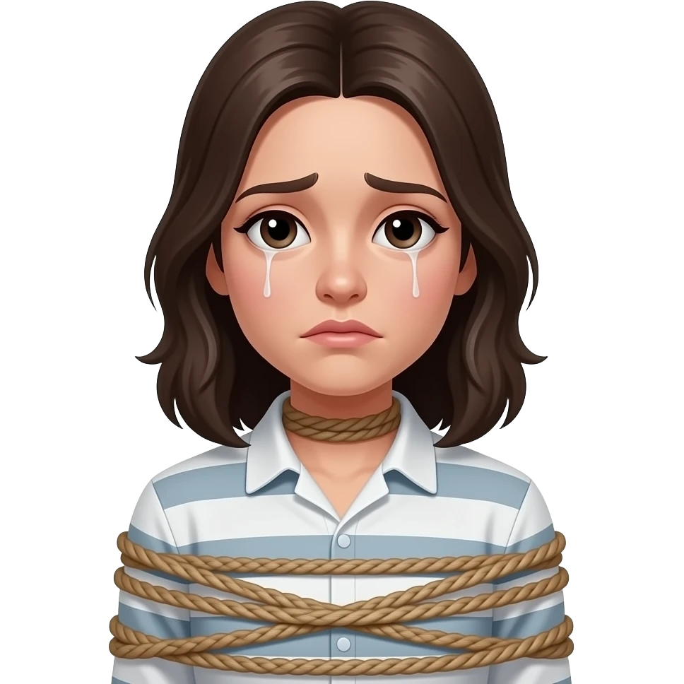 Женщина грустная связанная скованная emoji