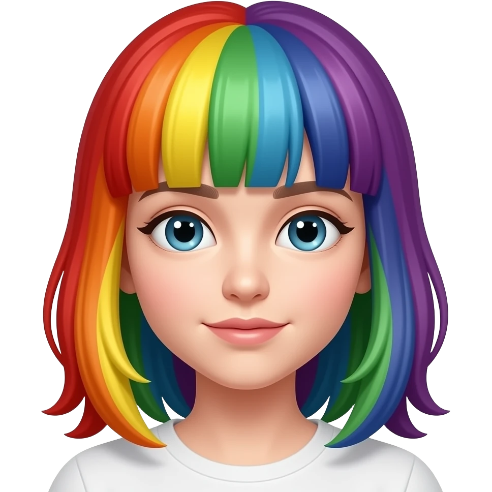 rainbow hair emoji