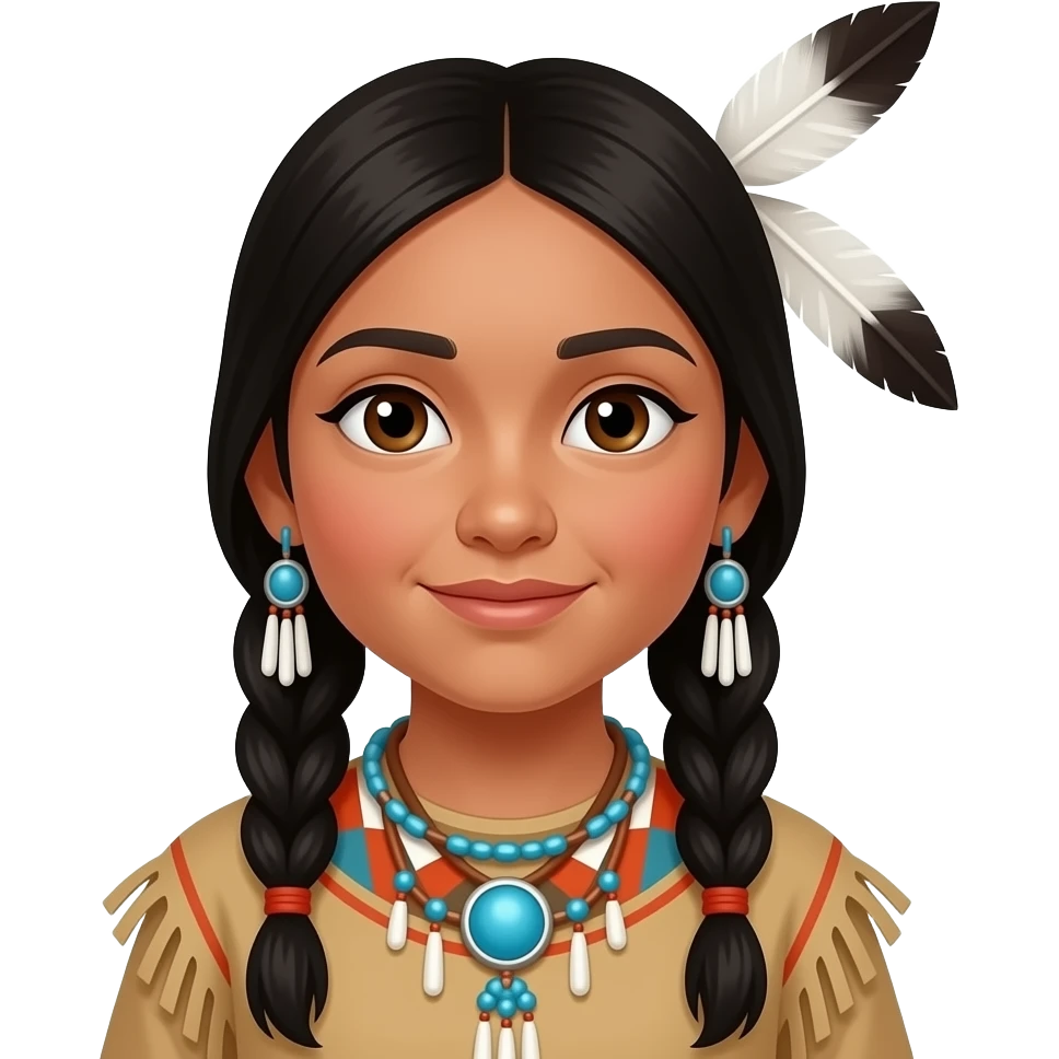 Native American young girl emoji