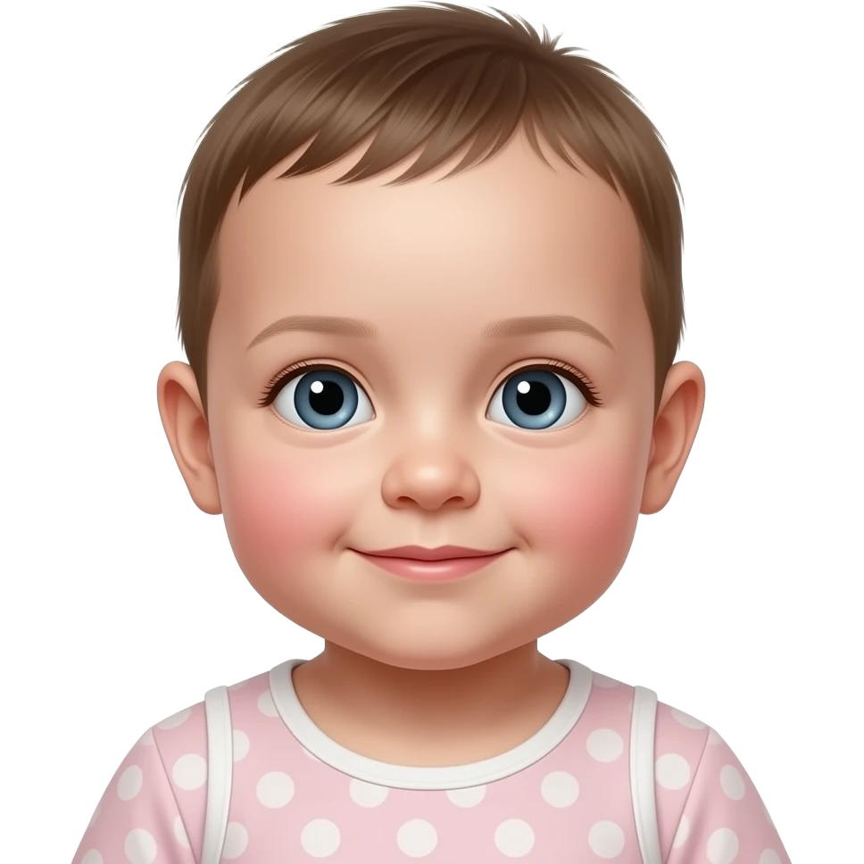a hyper realistic baby girl emoji