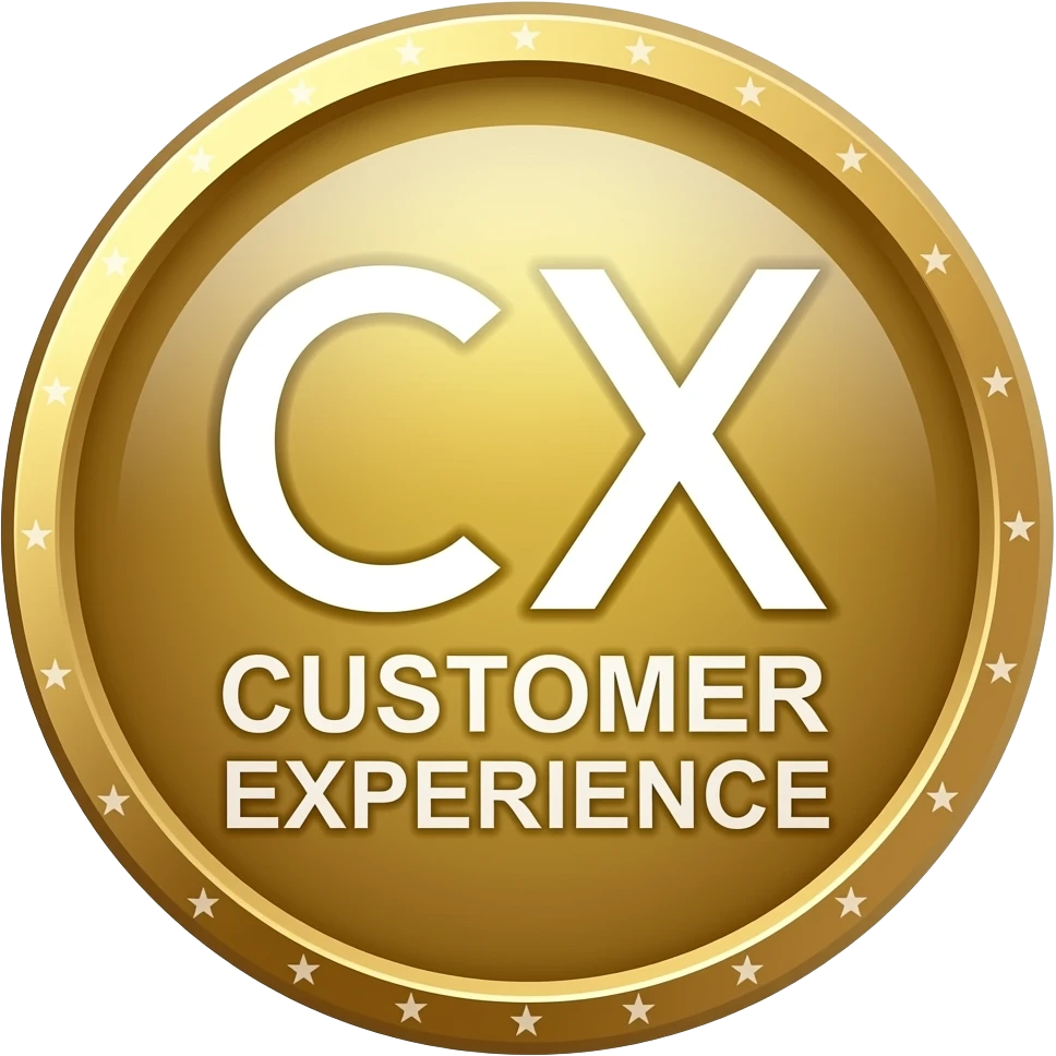 Premium CX Customer Experience - sparkles and gold emoji