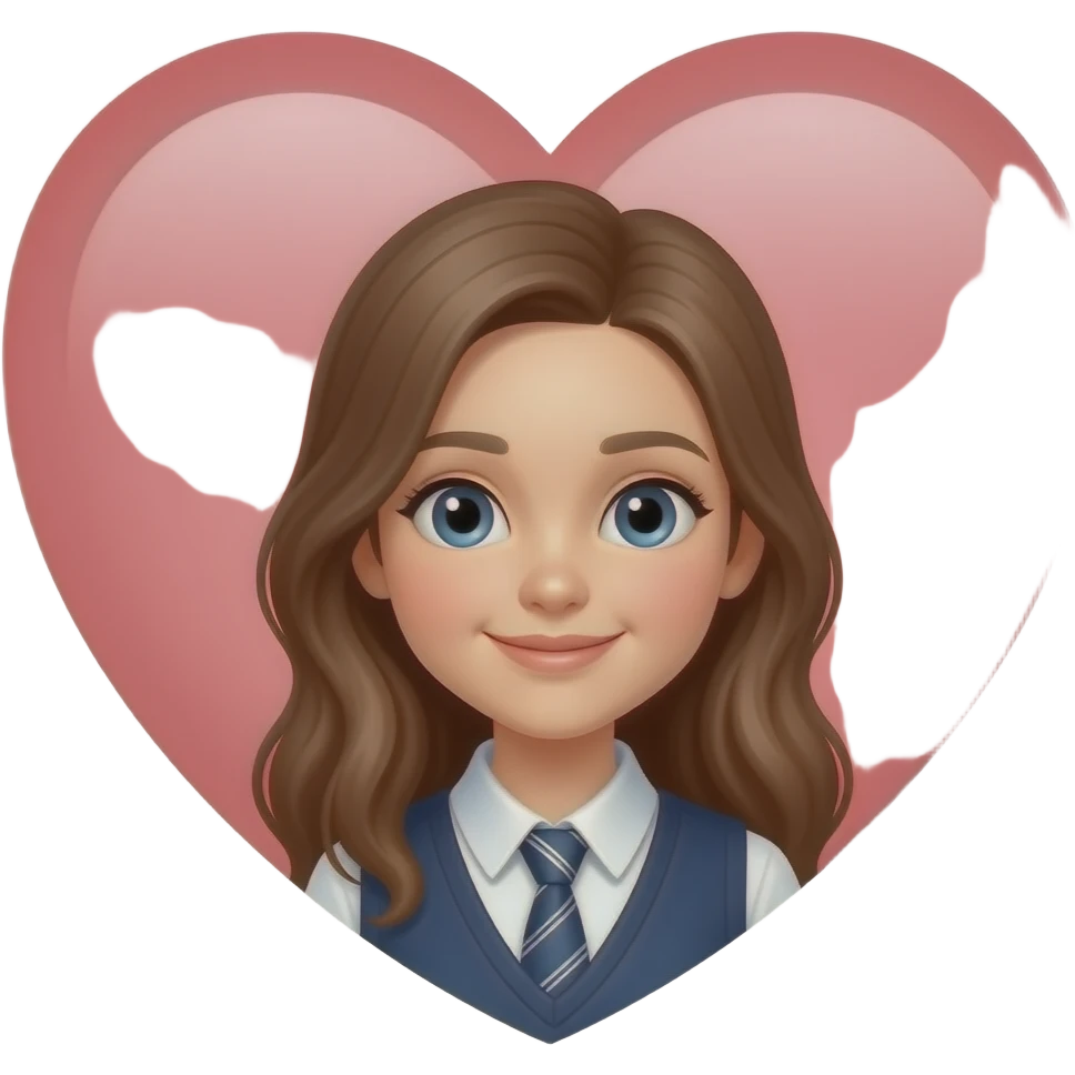 girl, student,heart emoji