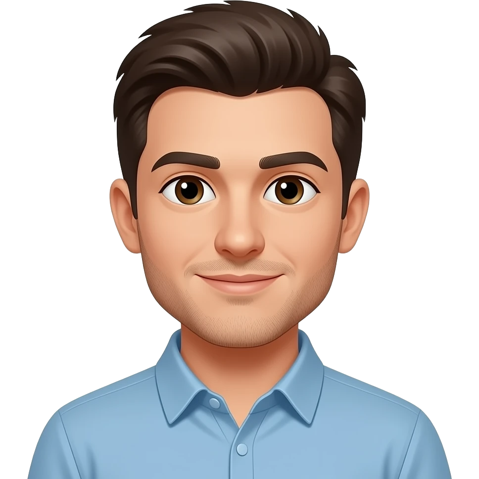 a guy with no beard emoji