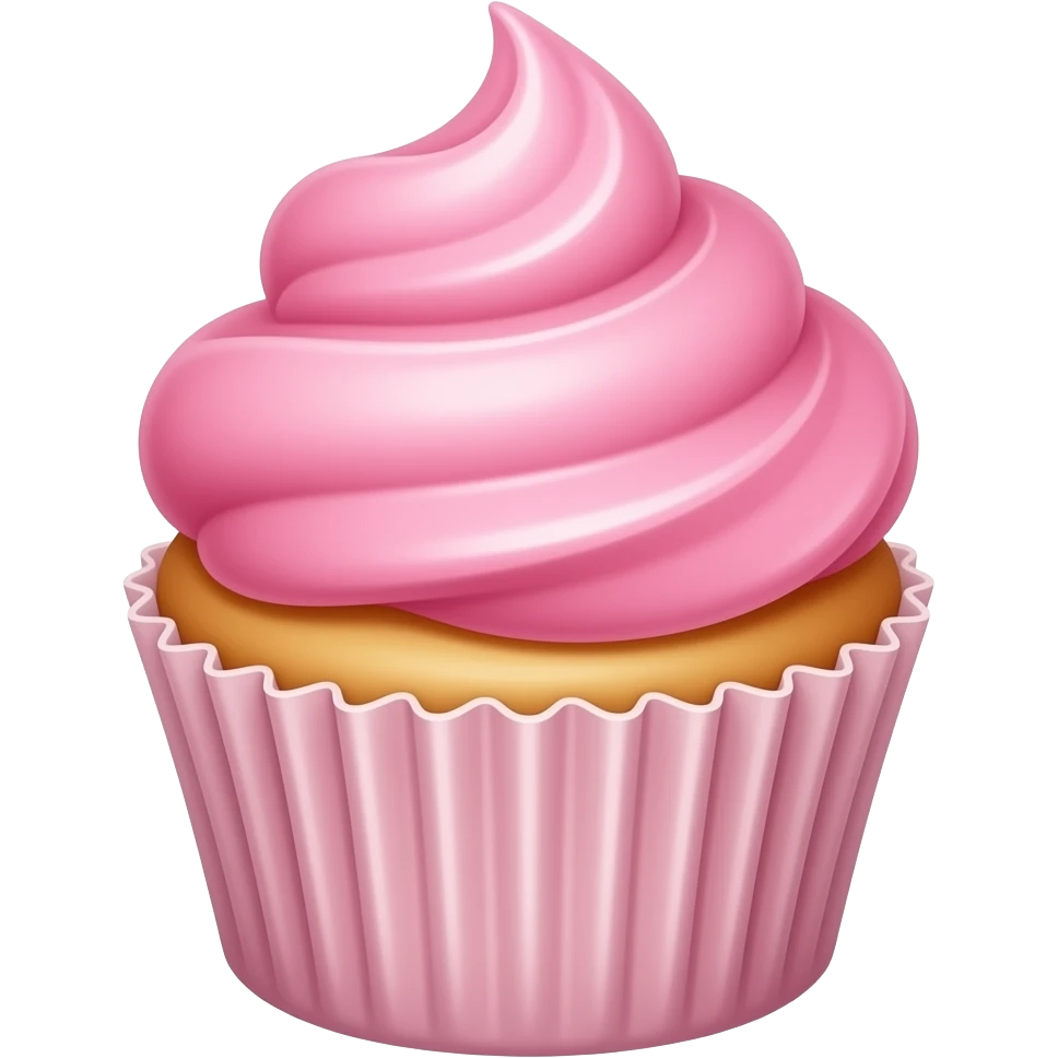 Cupcake with pink icing emoji