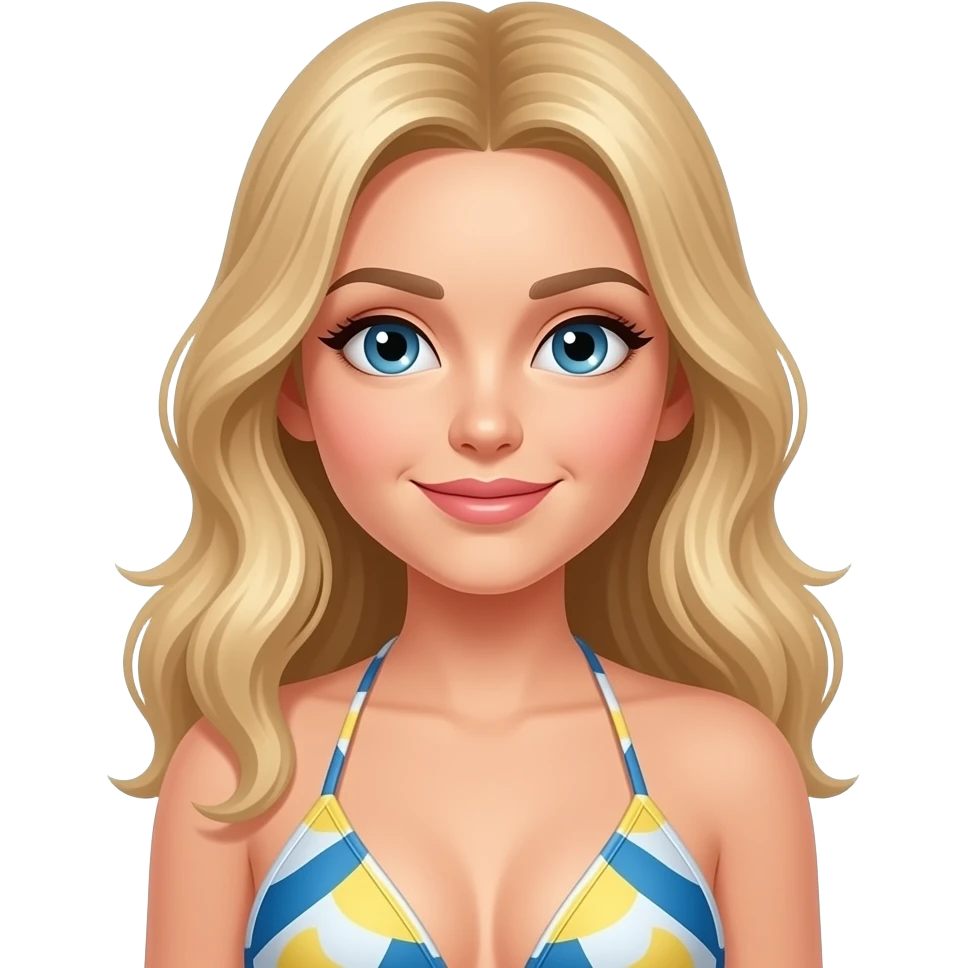 blond bikini emoji