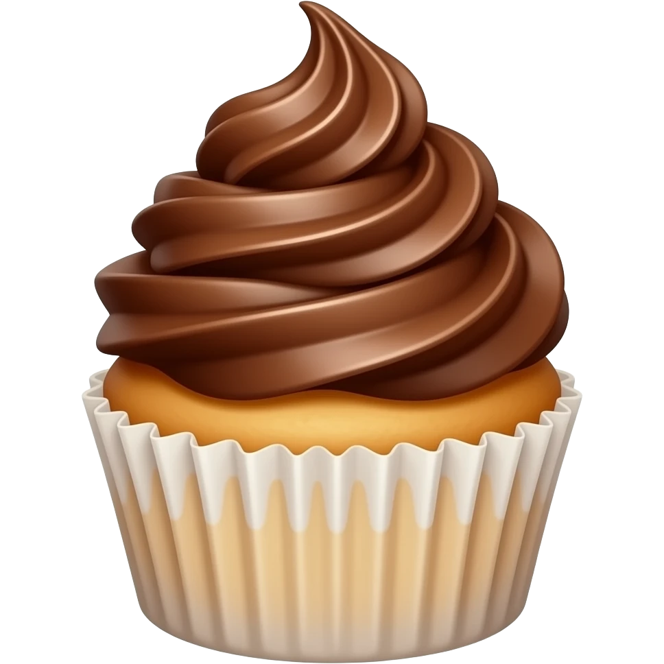 Cupcake with brown icing emoji