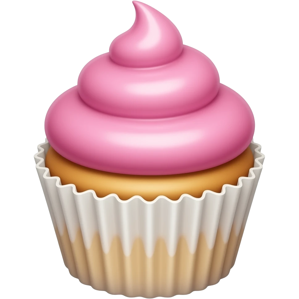 Cupcake with pink icing emoji
