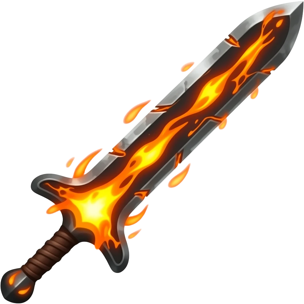 ไอเท็มในเกมส์ ดาบเหล็กลาวา emoji
