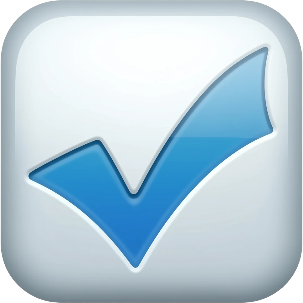 Blue check emoji