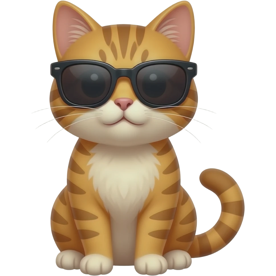 Cat wearing sunglasses emoji