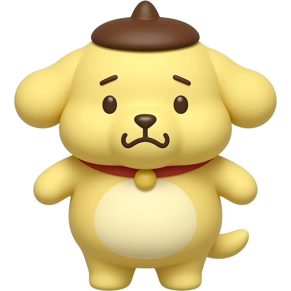 pompompurin molesto con las cejas inclinadas emoji