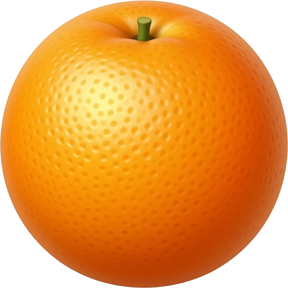 orange fruit without stem emoji