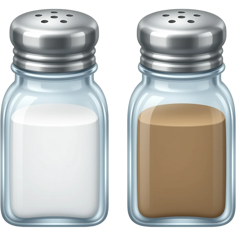 realistic salt and pepper shakers emoji | AI Emoji Generator