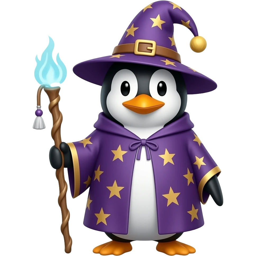 Penguin Wizard emoji