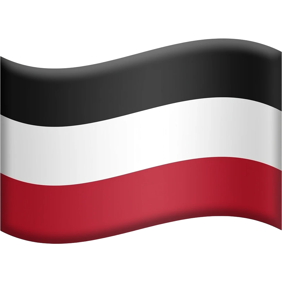 Schwarz weiß rot flagge horizontal emoji