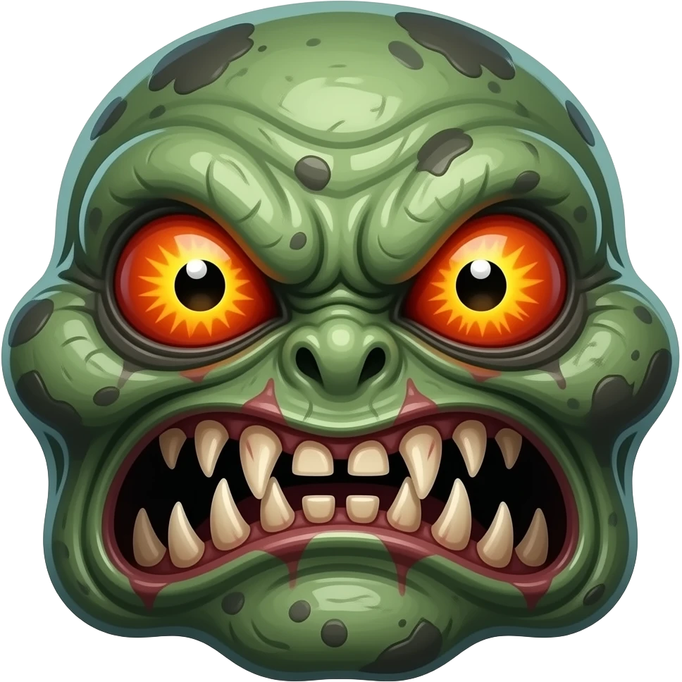 a crazy monster face emoji