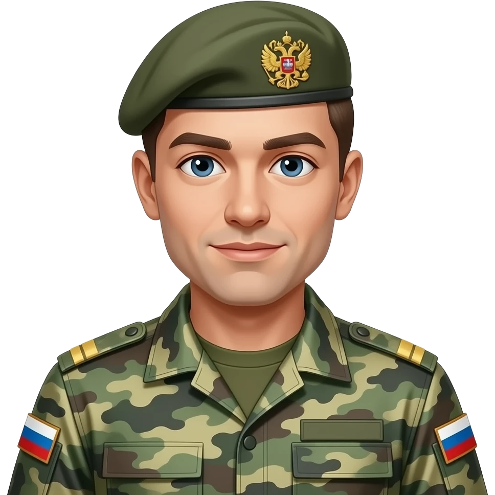 Un soldato russo con la mimetica EMR emoji