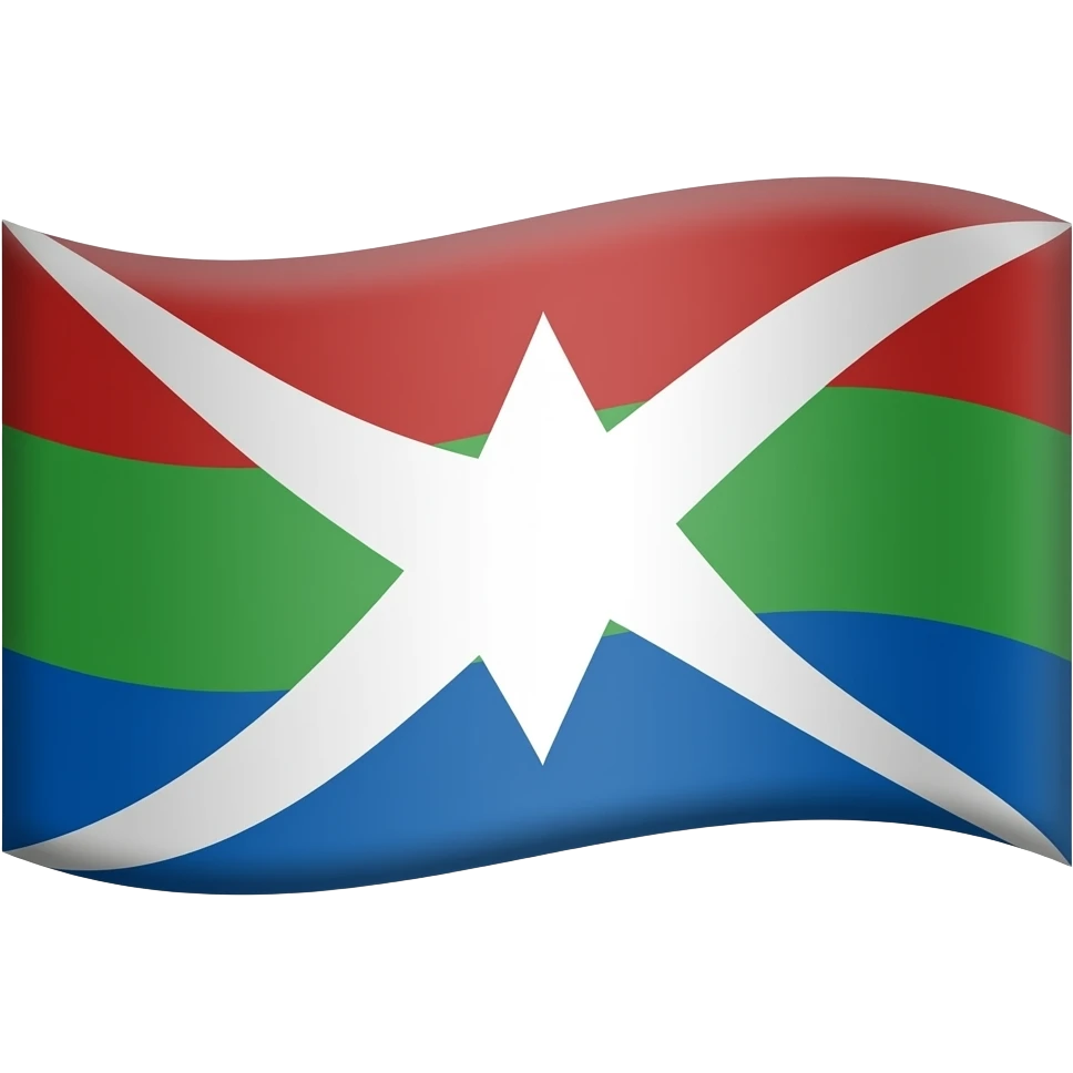 bandiera sinti rossa verde e blu emoji