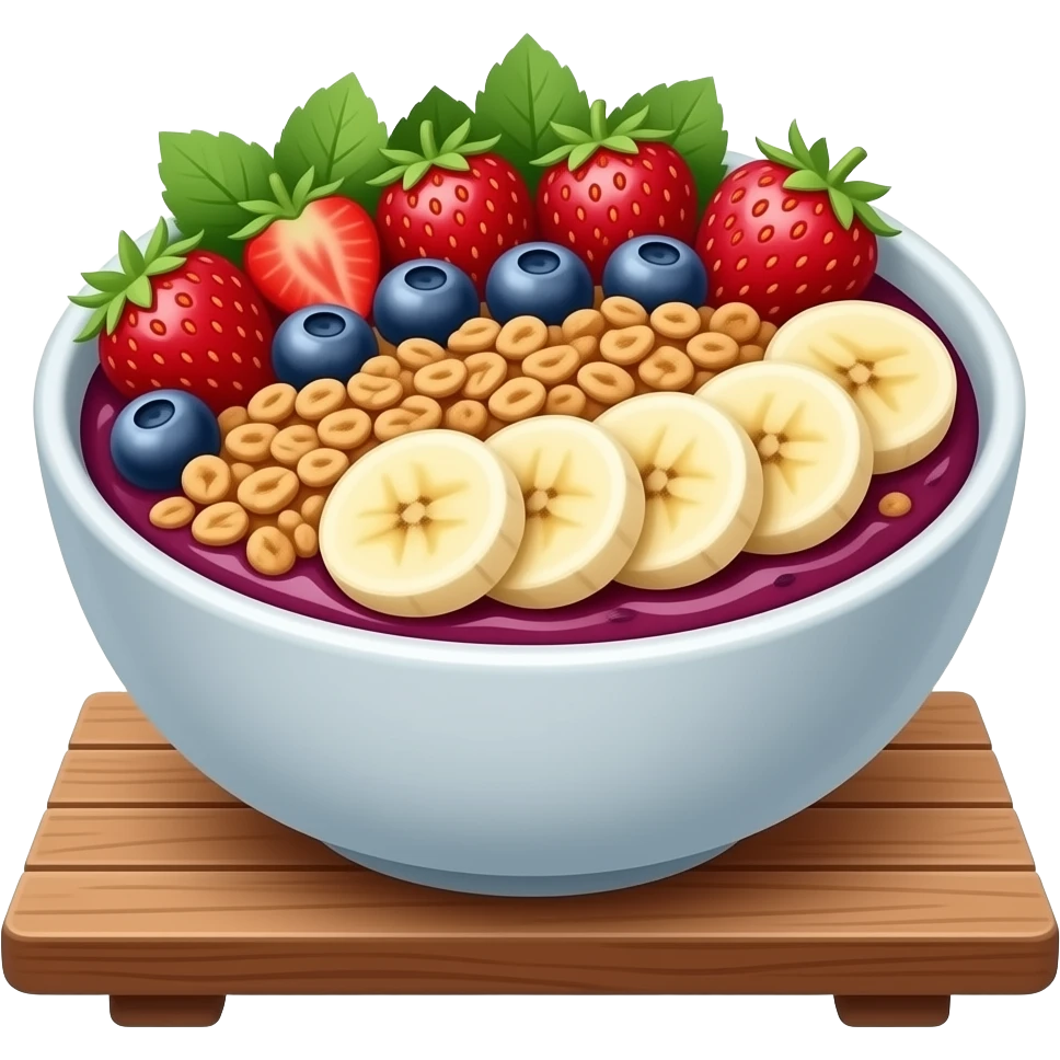 The acai bowl not a person emoji