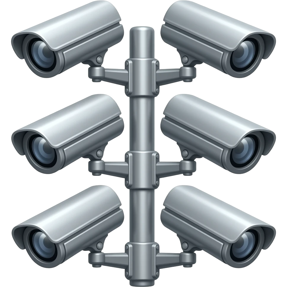 Multiple CCTV on a pole emoji