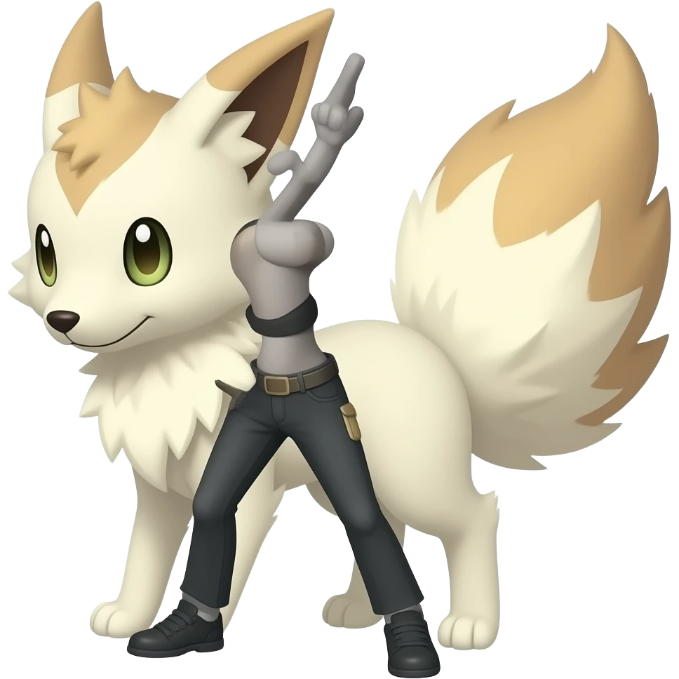 Meowstic-Leafeon-Minccino-Furret-hybrid emoji