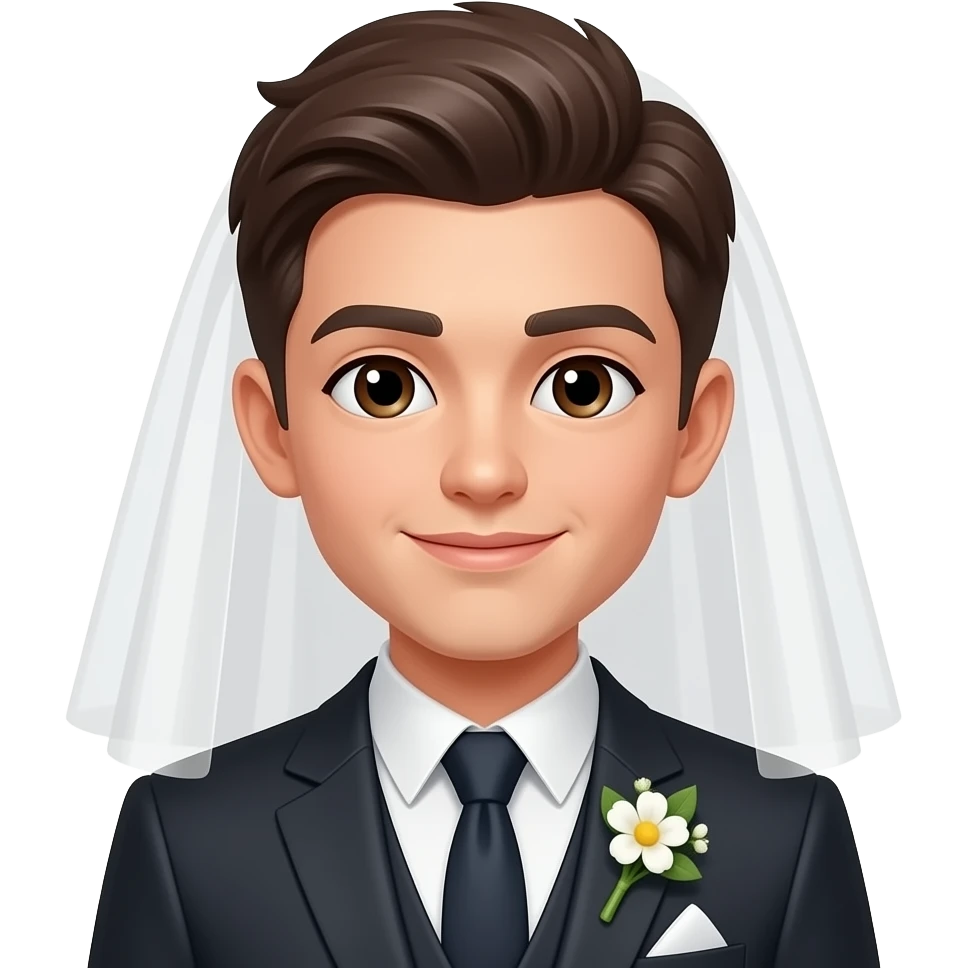 Flower boy wedding emoji