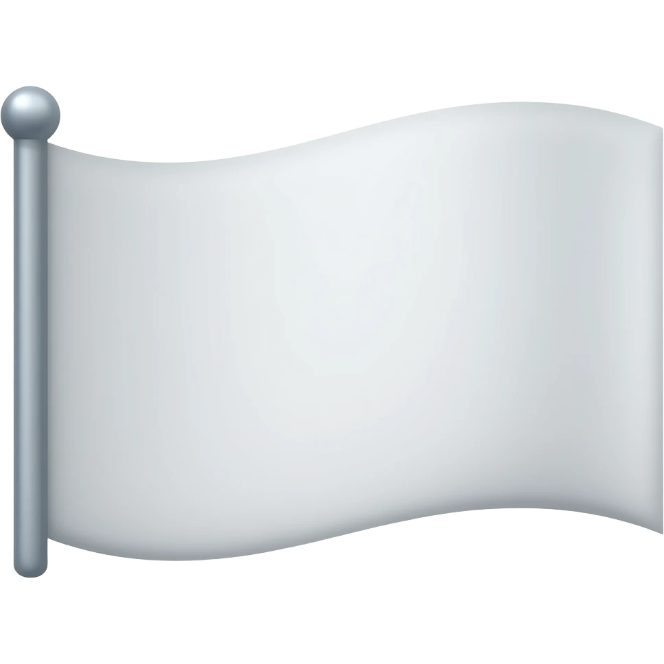 White flag with flat disk shape on it emoji
