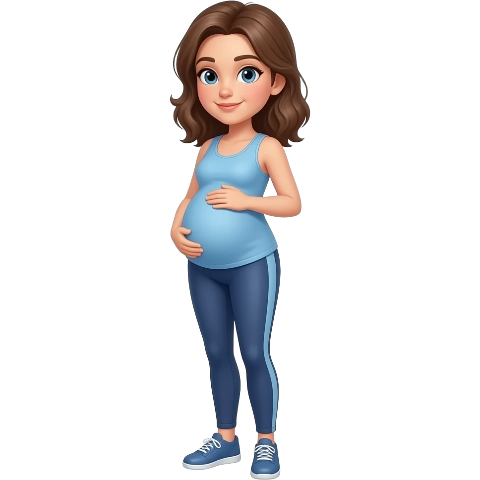 Femme 18 ans legging  faux  costume femme enceinte silicone emoji