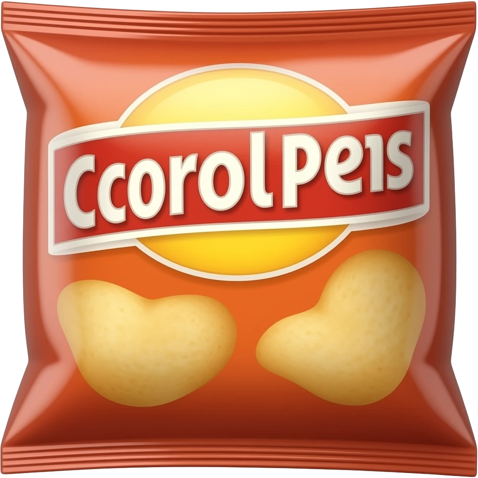 A bag of chips emoji