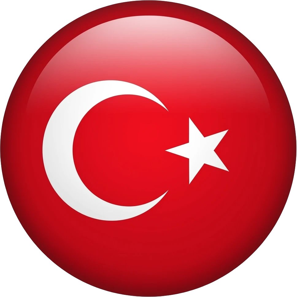 turkish flag circular emoji