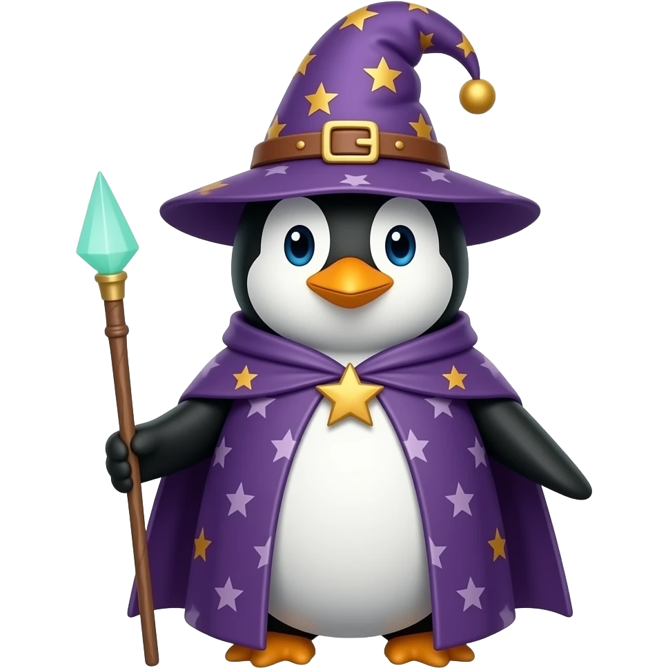 Penguin Wizard emoji