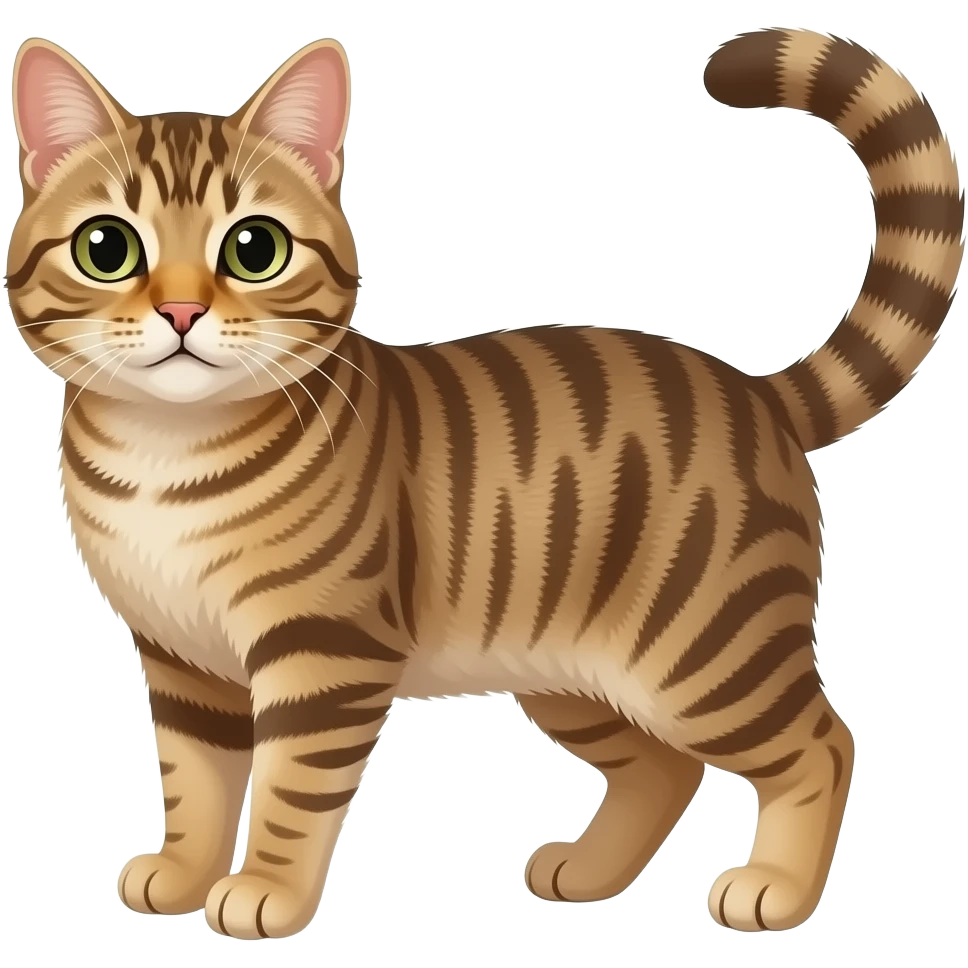 Chat tigré marron emoji