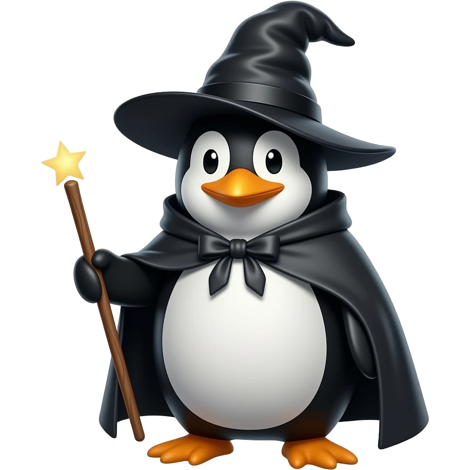 Penguin Wizard emoji