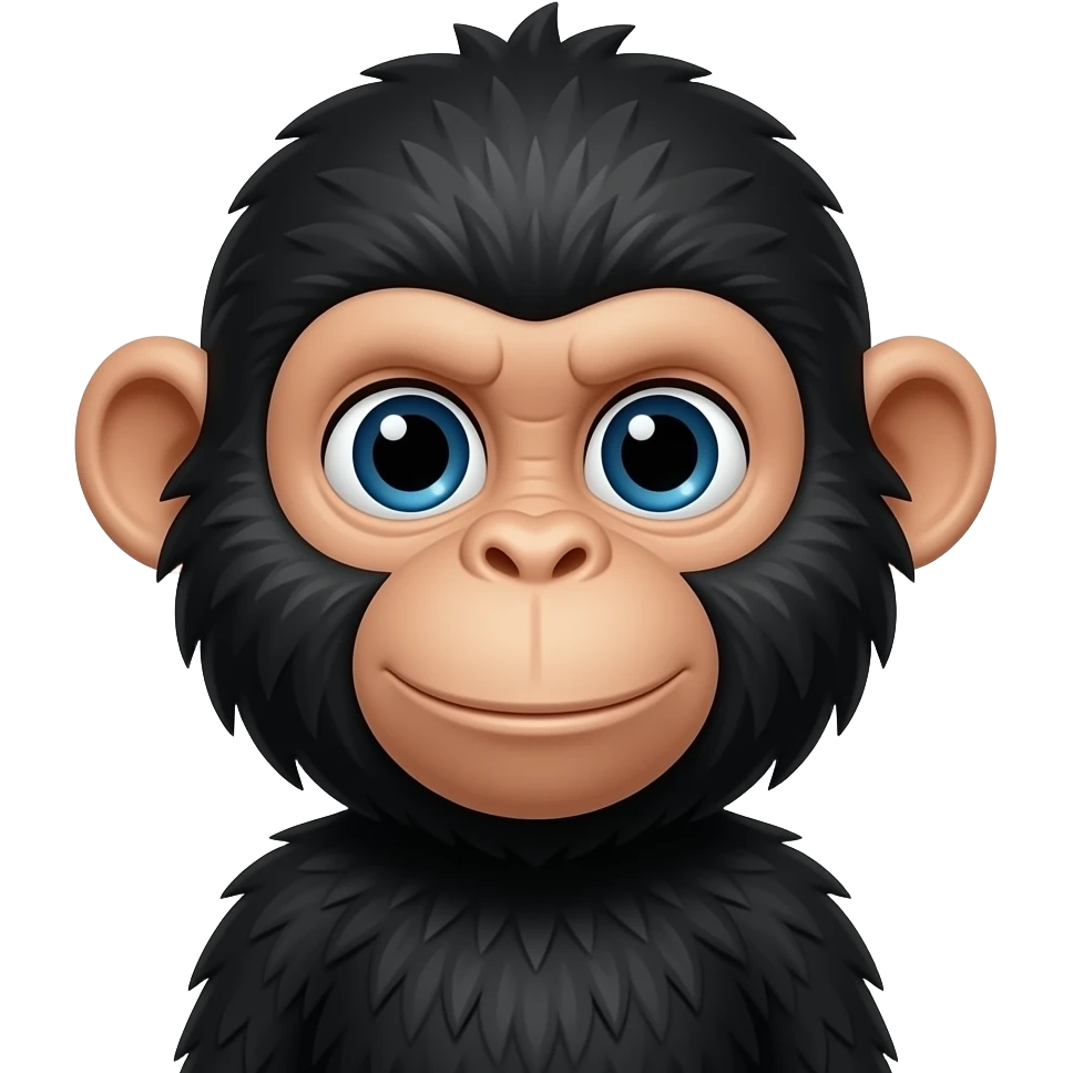 Девочка негритянок обезьянка emoji