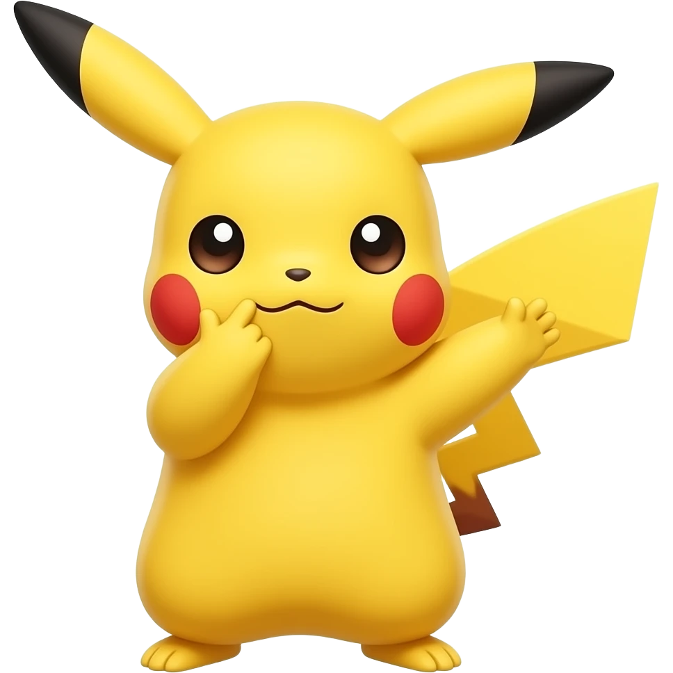 pikachu dabbing emoji