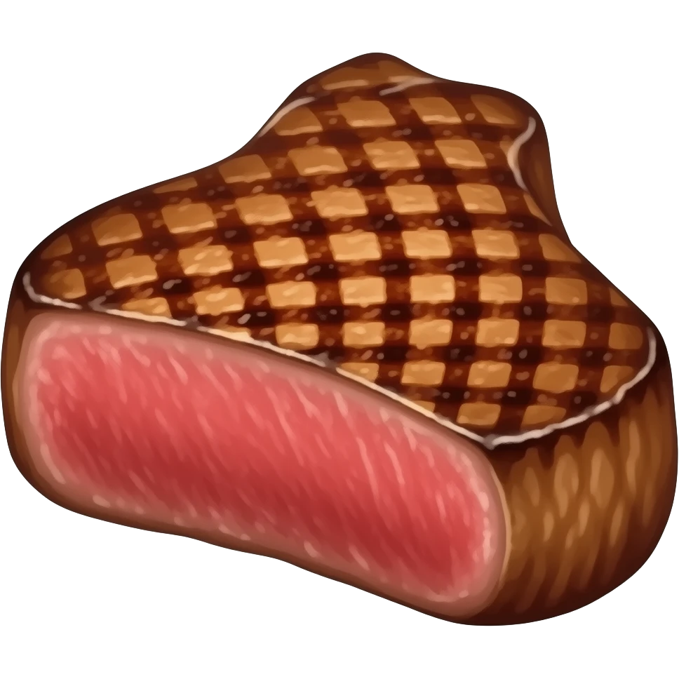 cooked minced beef steak emoji