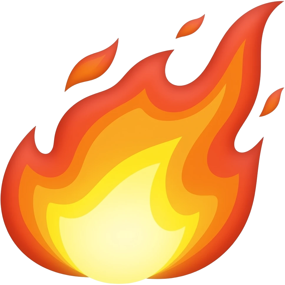 Flame breath emoji