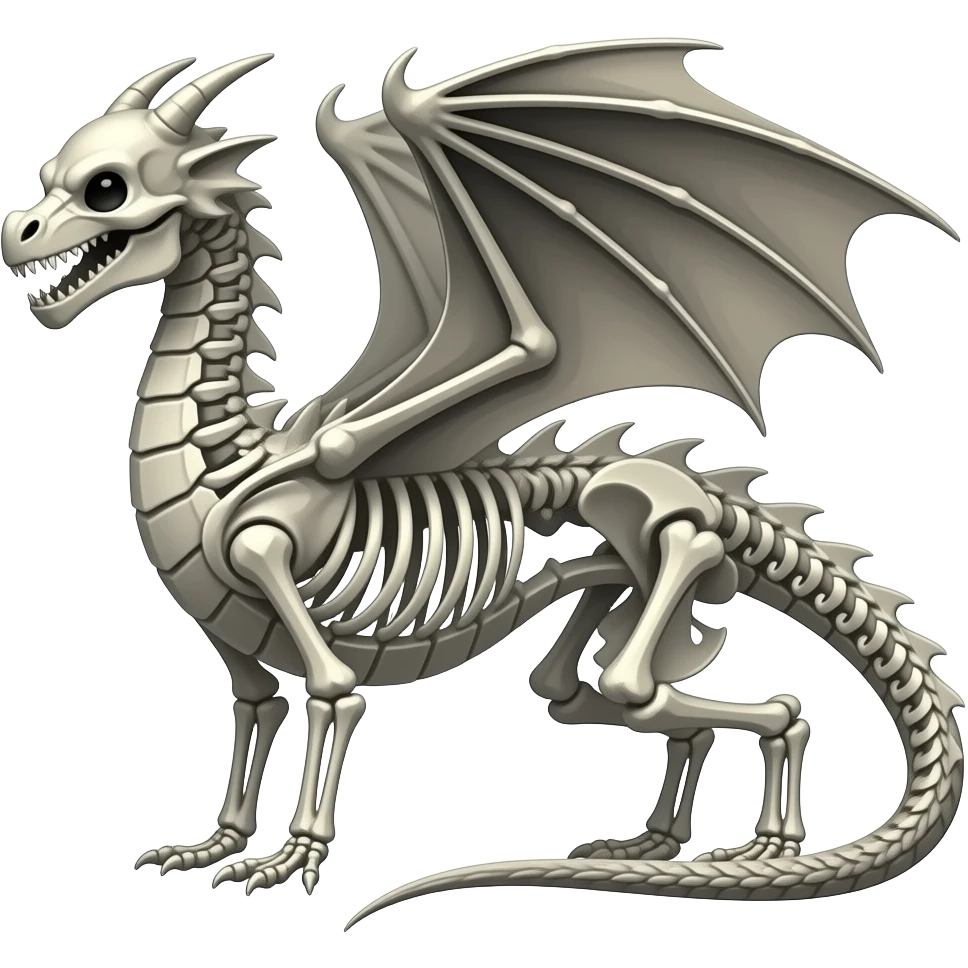 skeleton dragon emoji
