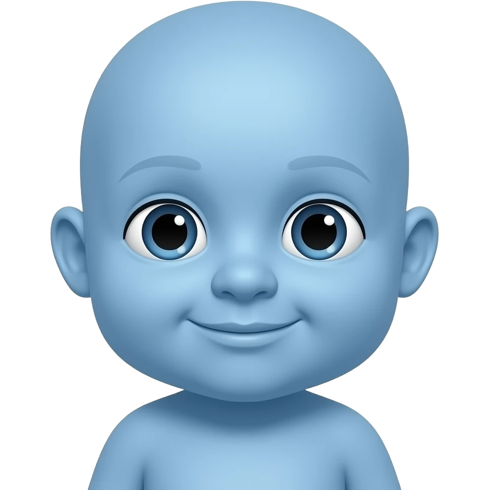 Pimple blue baby emoji