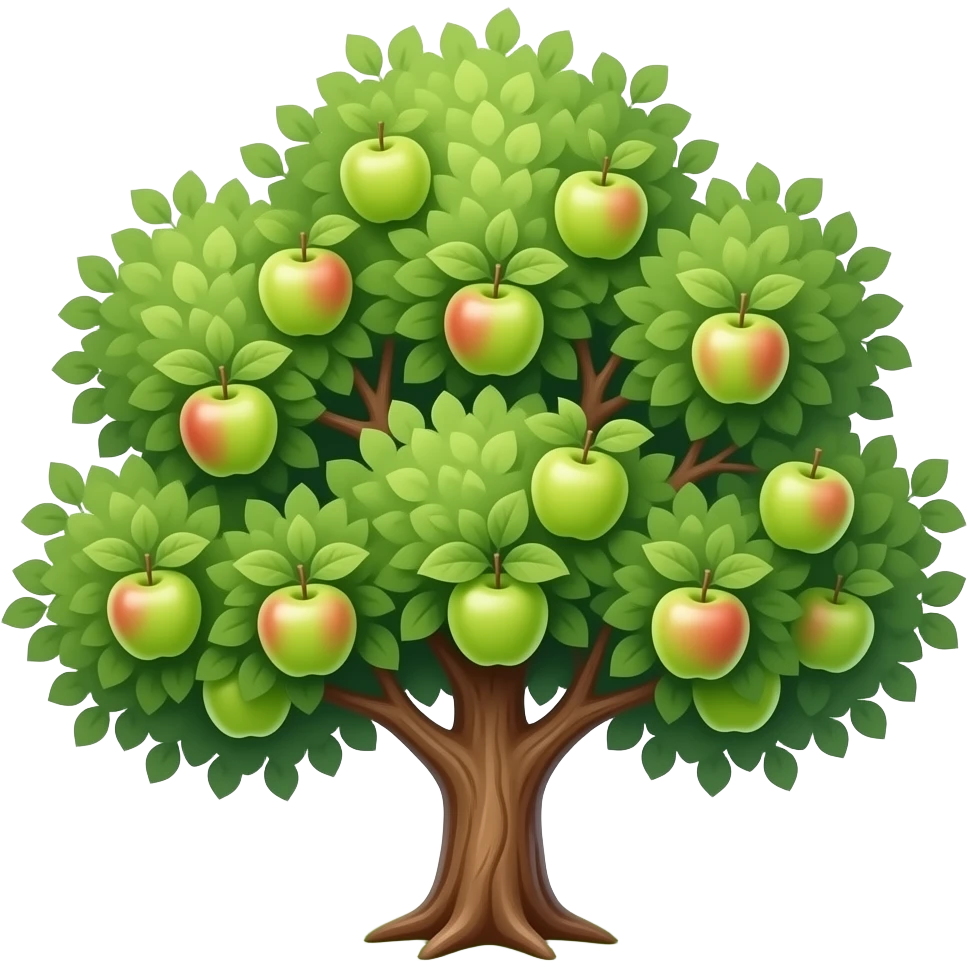 Apple tree, less apples emoji