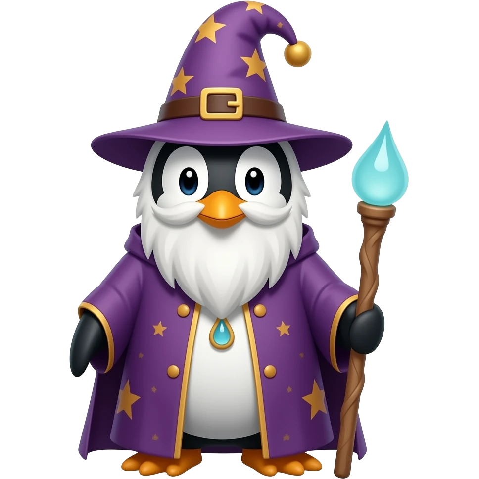 Penguin Wizard emoji