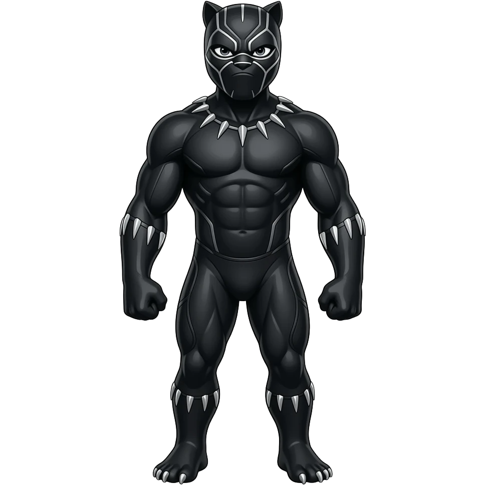 Pantera negra cuerpo completo emoji