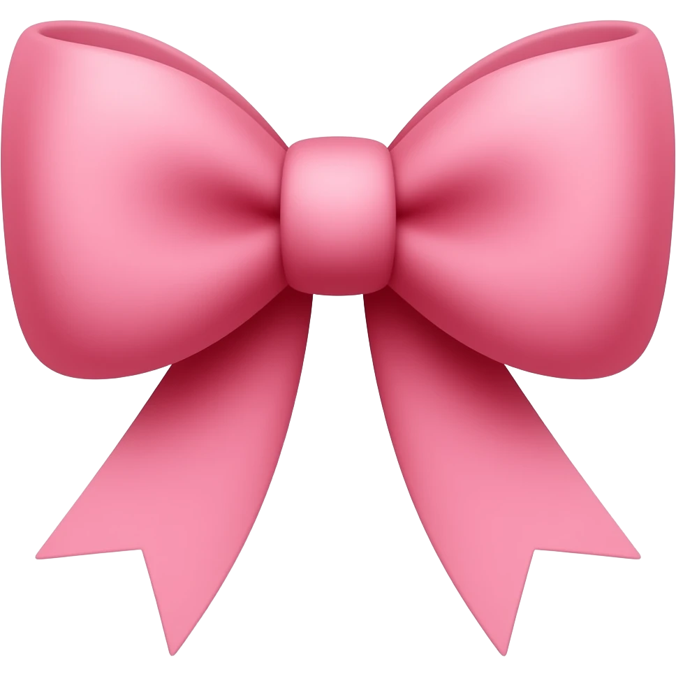 Pink bow emoji