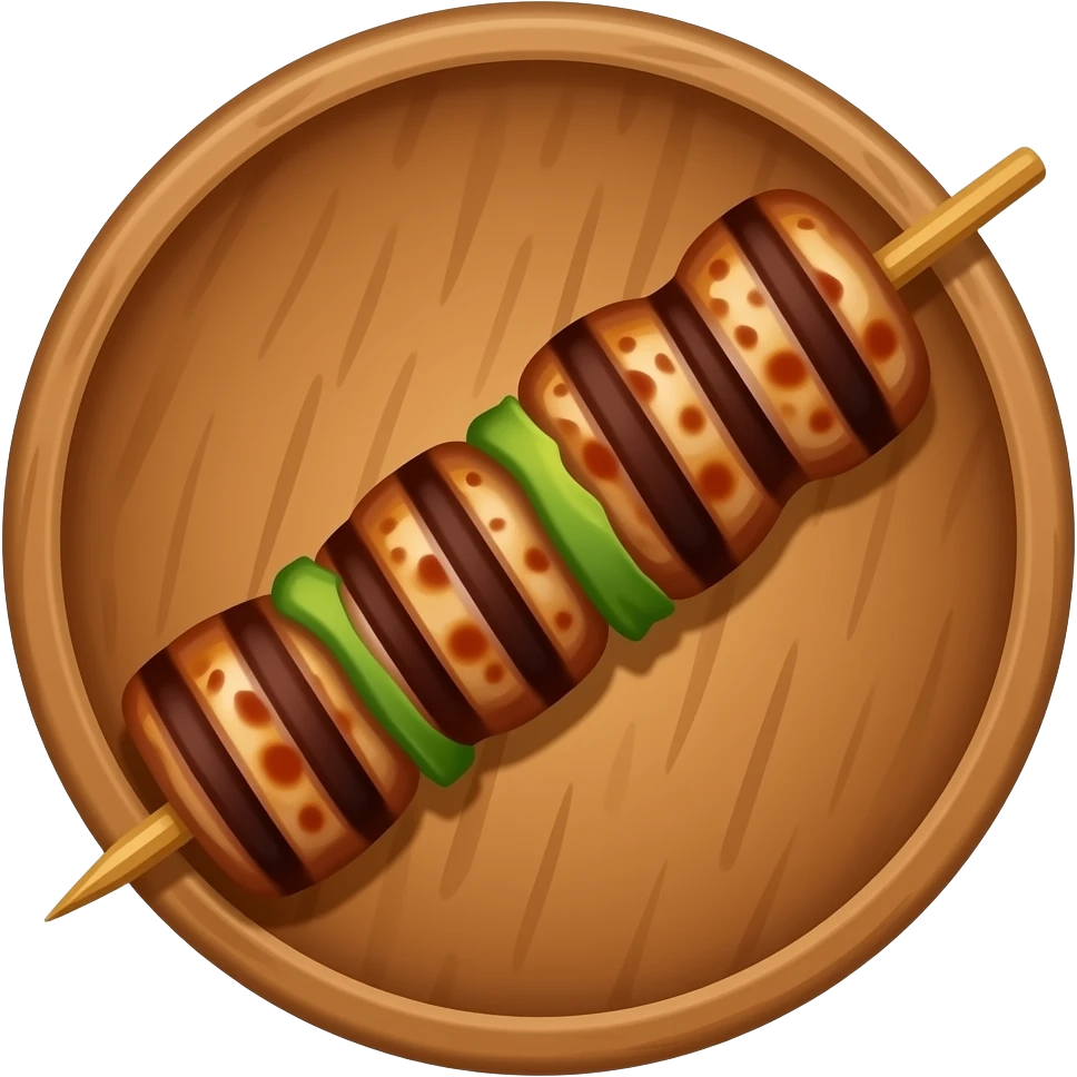 Chuzo de carne asada cerdo emoji