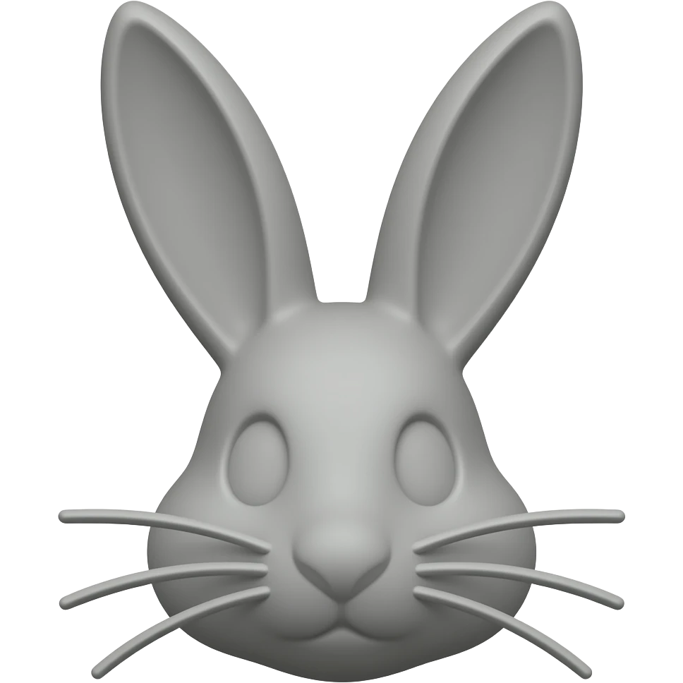 rabbit head silhouette emoji