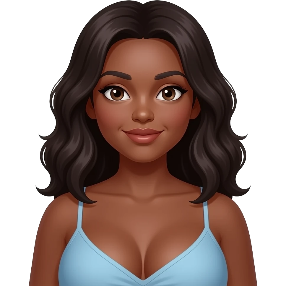Curvy ebony girl whit big boobs emoji