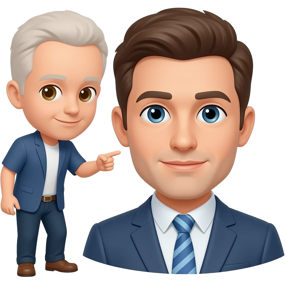 Man finding another man emoji