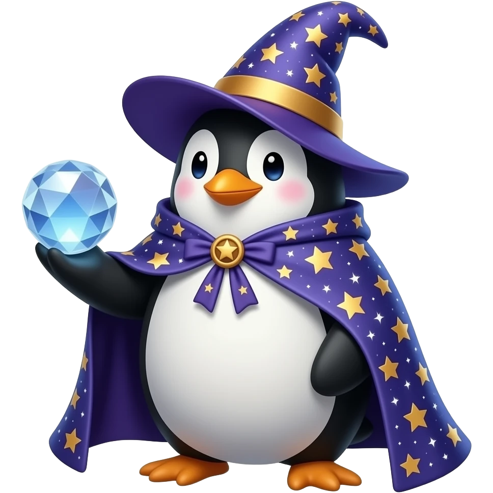 Penguin Wizard emoji